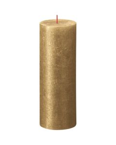 Bolsius metalliek goud gelakte rustieke stompkaarsen 190/68 (85 uur) Shimmer Metallic Gold